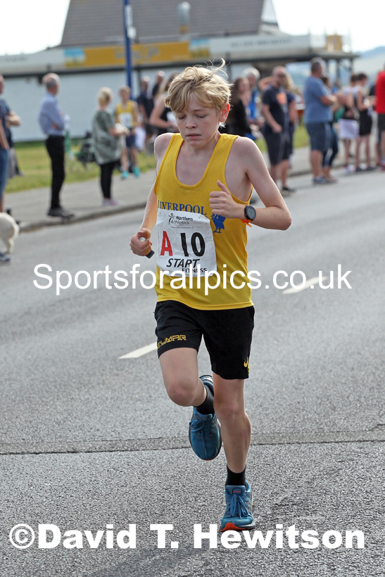 Boys under-13s 2021 Northern 6 and 4 Stage and Young Athletes Road Relays, Redcar. Photo: David T. Hewitson/Sports for All Pics